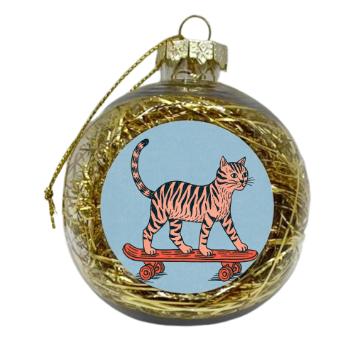 Skate Fast, Nap Later - xmas bauble by DejaReve