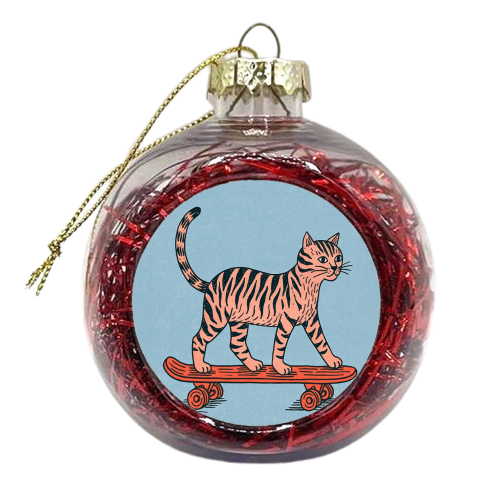 Skate Fast, Nap Later - xmas bauble by DejaReve