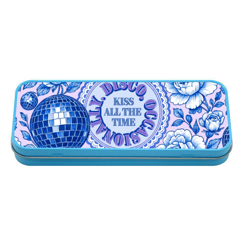 Kiss All The Time - tin pencil case by Lilly Rose