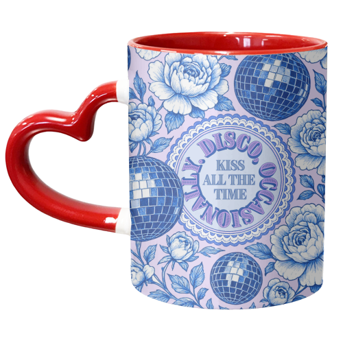 Kiss All The Time - unique mug by Lilly Rose