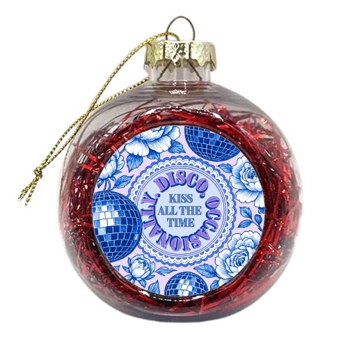 Kiss All The Time - xmas bauble by Lilly Rose