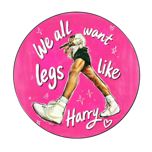 Legs Like Harry - Circle Sticker by Ms Doodle