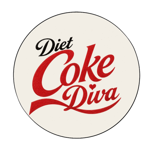 Diet Coke Diva - Circle Sticker by Ms Doodle