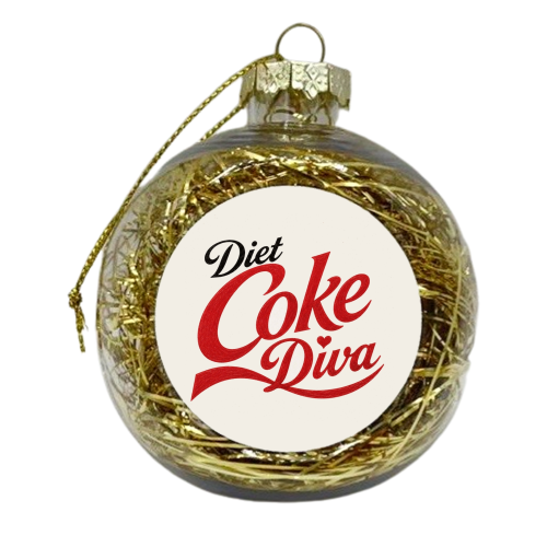Diet Coke Diva - xmas bauble by Ms Doodle