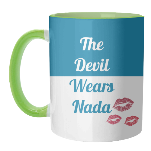 The Devil Wears Nada - unique mug by Nida Designs