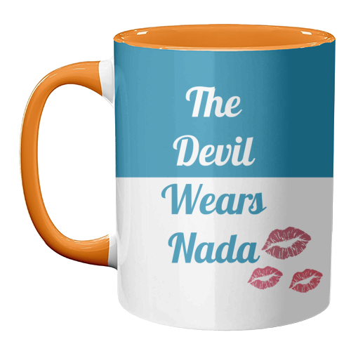 The Devil Wears Nada - unique mug by Nida Designs