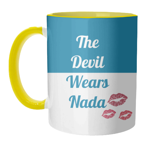 The Devil Wears Nada - unique mug by Nida Designs