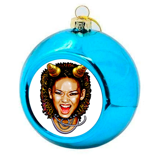 SPICY SCARE - colourful christmas bauble by Jock Mooney