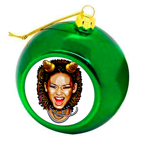 SPICY SCARE - colourful christmas bauble by Jock Mooney