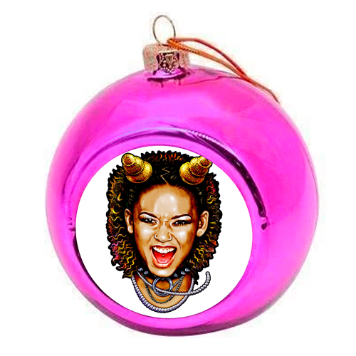 SPICY SCARE - colourful christmas bauble by Jock Mooney