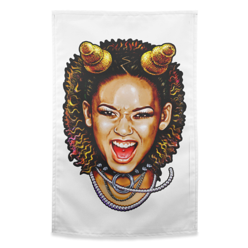 SPICY SCARE - funny tea towel by Jock Mooney