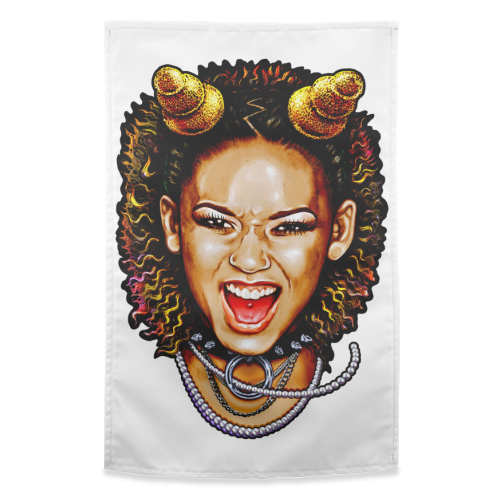 SPICY SCARE - funny tea towel by Jock Mooney