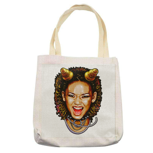 SPICY SCARE - printed canvas tote bag by Jock Mooney
