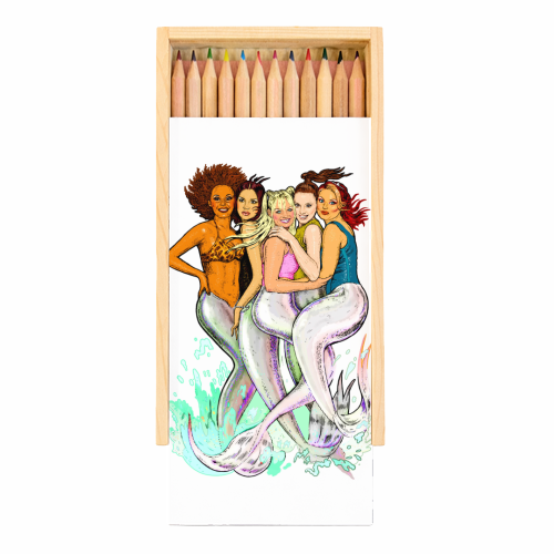 SPICEMAIDS - Coloured Pencils with Box by Jock Mooney