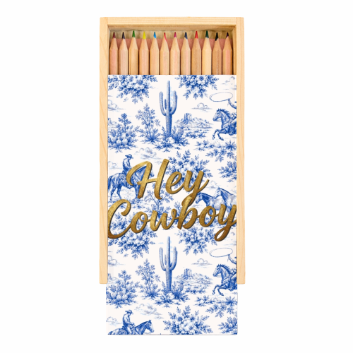 Hey Cowboy - Coloured Pencils with Box by Lilly Rose
