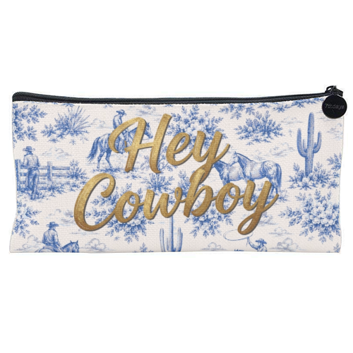 Hey Cowboy - flat pencil case by Lilly Rose