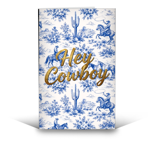 Hey Cowboy - funny greeting card by Lilly Rose