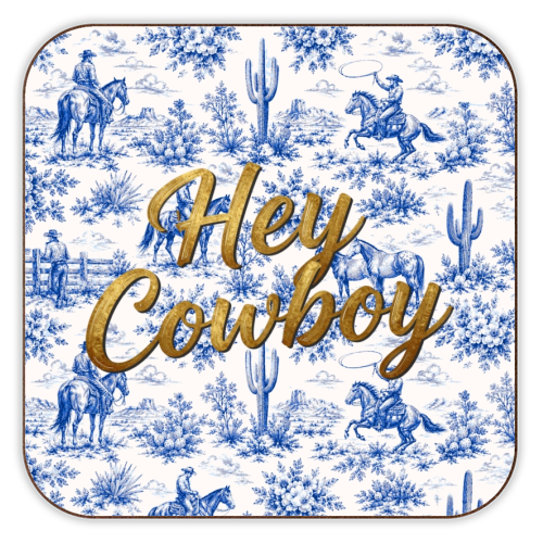 Hey Cowboy - personalised beer coaster by Lilly Rose