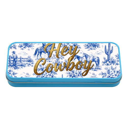 Hey Cowboy - tin pencil case by Lilly Rose