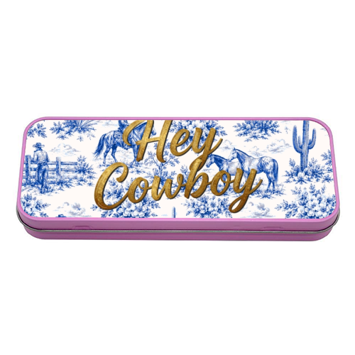Hey Cowboy - tin pencil case by Lilly Rose