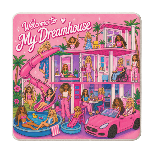 Welcome to My Dreamhouse - personalised beer coaster by Ms Doodle