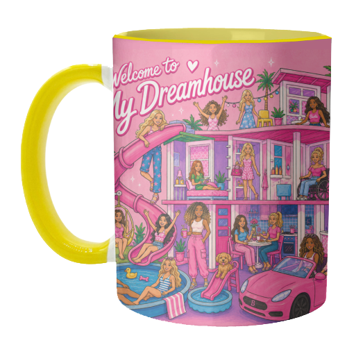 Welcome to My Dreamhouse - unique mug by Ms Doodle