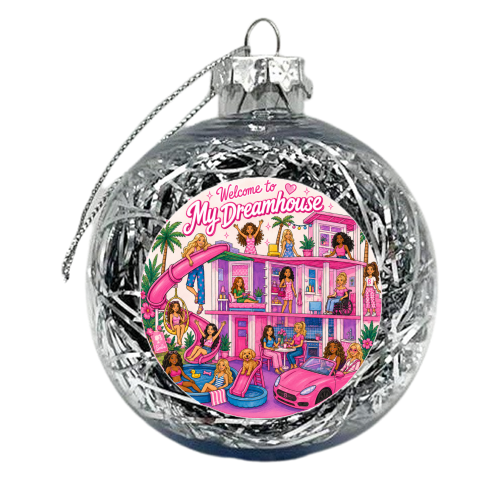 Welcome to My Dreamhouse - xmas bauble by Ms Doodle
