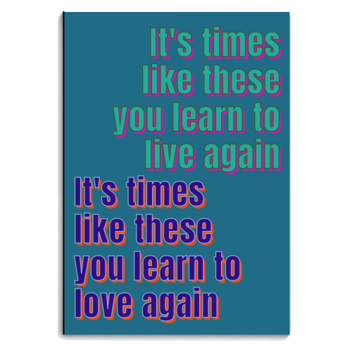 It's times like these you learn to live again - personalised A4, A5, A6 notebook by Nida Designs