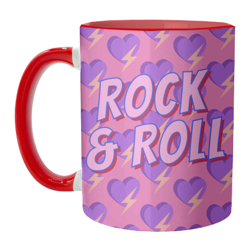 Rock & Roll Lover - unique mug by Nida Designs