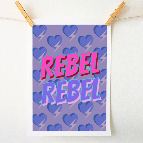 Rebel Rebel - A1 - A4 art print by Nida Designs
