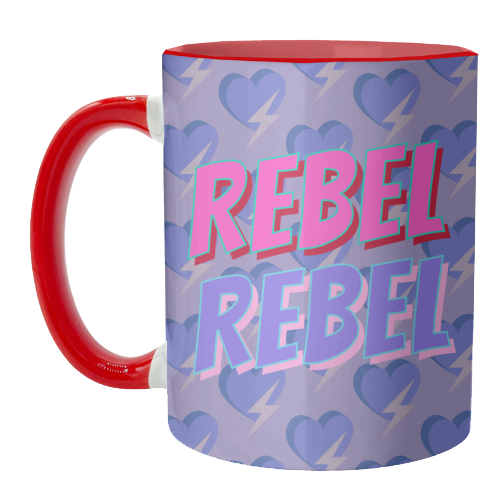 Rebel Rebel - unique mug by Nida Designs