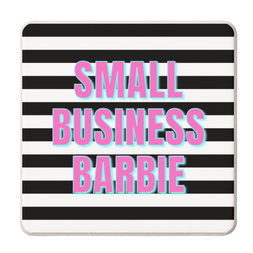 Small Business Barbie - personalised beer coaster by Nida Designs