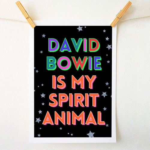 David Bowie - My Spirit Animal Series - A1 - A4 art print by Nida Designs