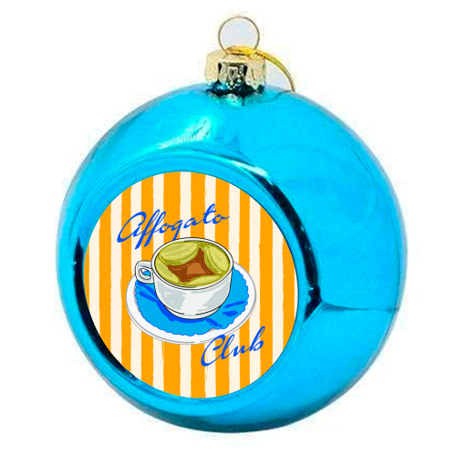 Affogato Club Aesthetic Coffee Illustration - colourful christmas bauble by EZbie
