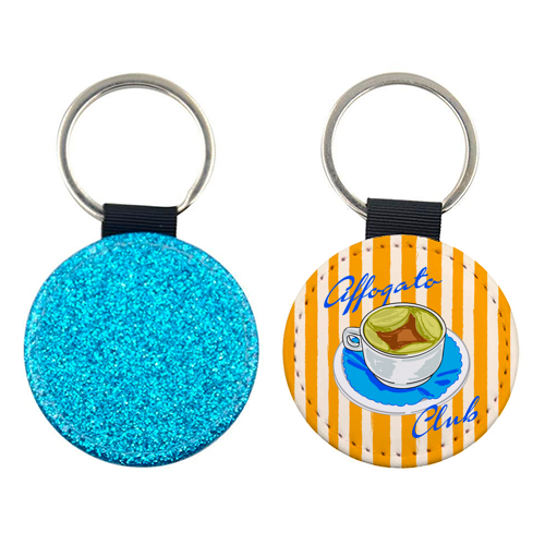 Affogato Club Aesthetic Coffee Illustration - keyring by EZbie