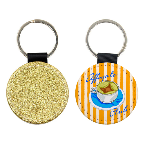 Affogato Club Aesthetic Coffee Illustration - keyring by EZbie