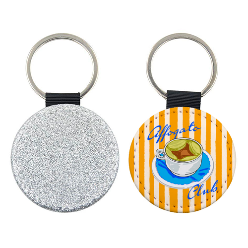 Affogato Club Aesthetic Coffee Illustration - keyring by EZbie