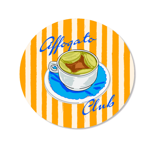 Affogato Club Aesthetic Coffee Illustration - Magnet by EZbie