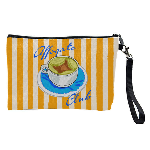 Affogato Club Aesthetic Coffee Illustration - pretty makeup bag by EZbie
