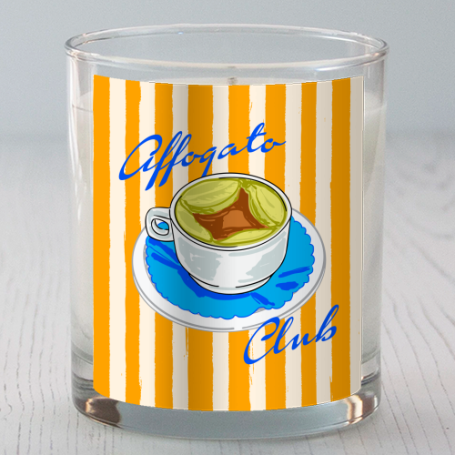 Affogato Club Aesthetic Coffee Illustration - scented candle by EZbie