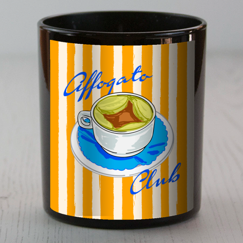 Affogato Club Aesthetic Coffee Illustration - scented candle by EZbie