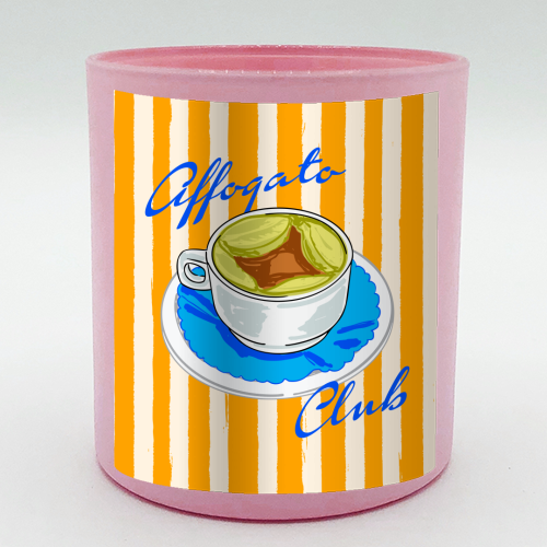 Affogato Club Aesthetic Coffee Illustration - scented candle by EZbie