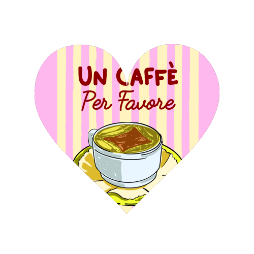 Un Caffè Per Favore Affogato Stripes Preppy Italian Coffee - Magnet by EZbie