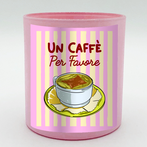 Un Caffè Per Favore Affogato Stripes Preppy Italian Coffee - scented candle by EZbie