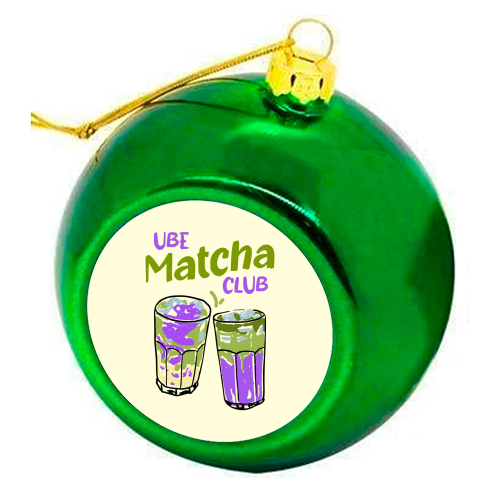 Ube Matcha Club Illustration - colourful christmas bauble by EZbie