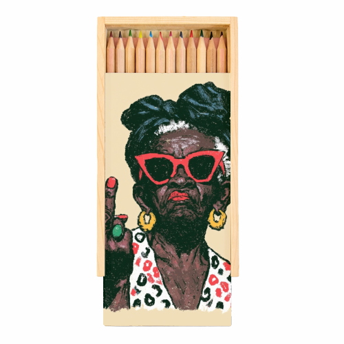 God bless you - Coloured Pencils with Box by DejaReve