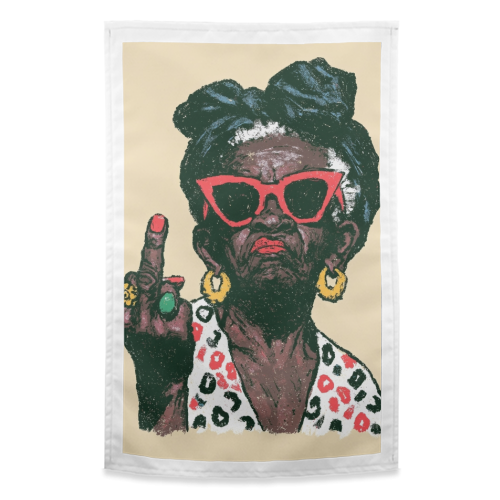 God bless you - funny tea towel by DejaReve