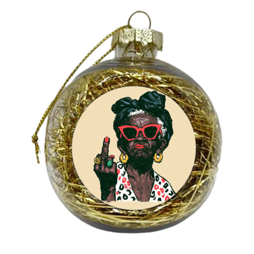 God bless you - xmas bauble by DejaReve