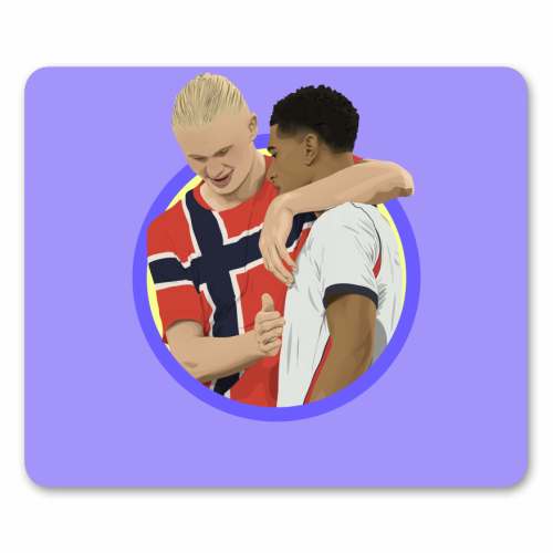Haaland & Bellingham - mouse mat by Pink and Pip