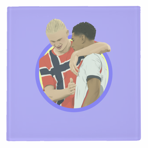 Haaland & Bellingham - personalised beer coaster by Pink and Pip